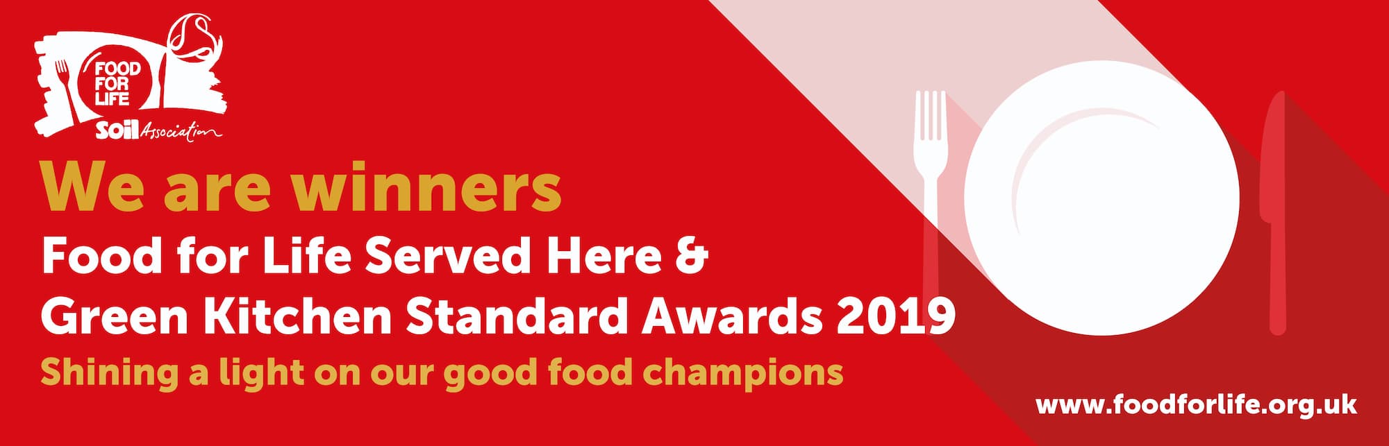 food for life award badge for Summerfield House care home